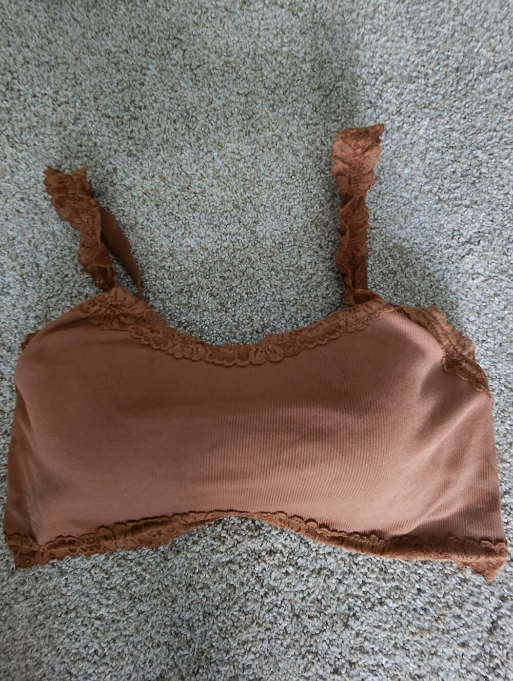 PINK Victoria's Secret Rust Lace-Trim Bandeau